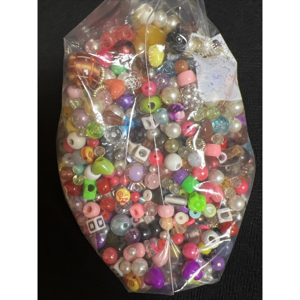 Mixed Bead Lot 2 Lbs Jewelry Craft Making Craft Supplies Acrylic Glass Pearls - Picture 5 of 12